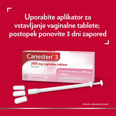 pakiranje zdravila Canesten3 vaginalne tablete in krema