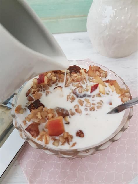 Skleda kosmičev s suhimi brusnicami