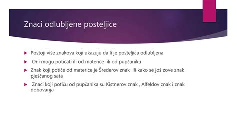 Ilustracija odstopa posteljice od stene maternice