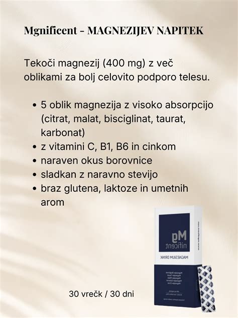 Diagram o vlogi magnezija v telesu