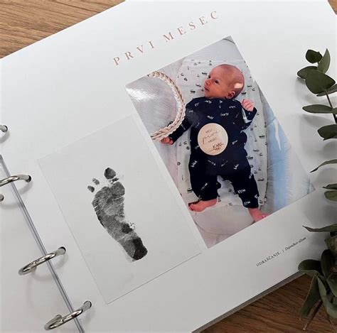 Primer personaliziranega dojenčkovega albuma