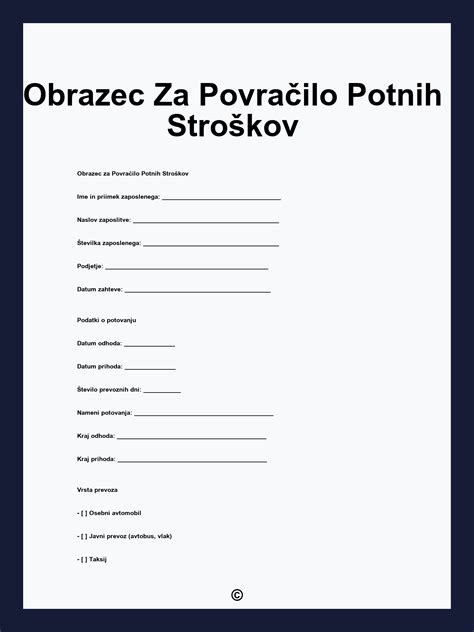 Diagram, ki prikazuje pogoje za povračilo potnih stroškov