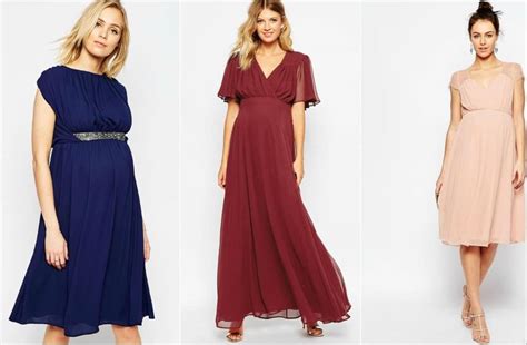 Primeri stilizacije nosečniške obleke za različne priložnosti