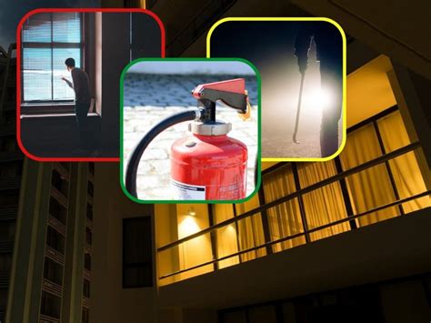 različni predmeti z nameščenimi varnostnimi lučmi