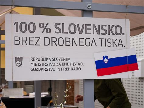 Oznaka slovenske zastave na embalaži živila