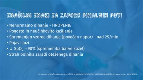 Diagram dihalnih poti dojenčka