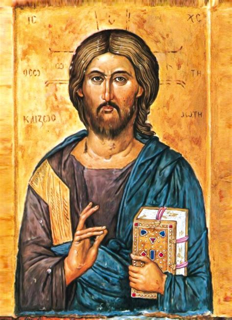 Jezus Kristus, Odrešenik (Pantokrator), enkavstična ikona iz 6. stoletja iz samostana svete Katarine na gori Sinaj.