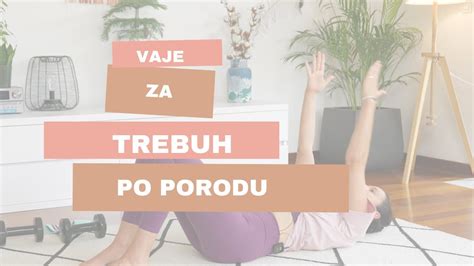 Ilustracija petih varnih vaj za trup po porodu