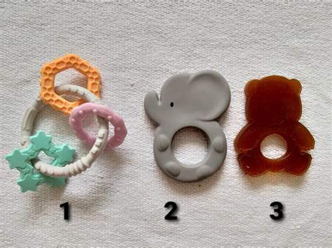 Različna grizala za dojenčke