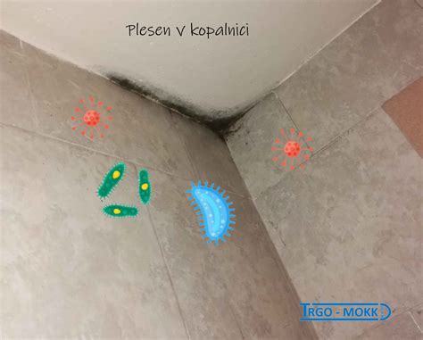 Ilustracija, ki prikazuje mikrobe in bakterije na površinah v kopalnici