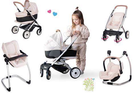 Diagram otroškega vozička z označenimi ključnimi funkcijami