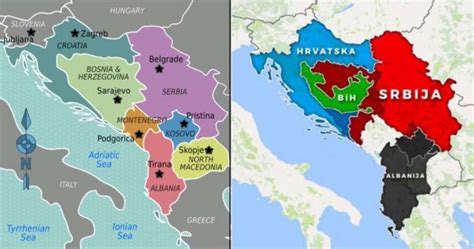 Zemljevid nekdanje Jugoslavije