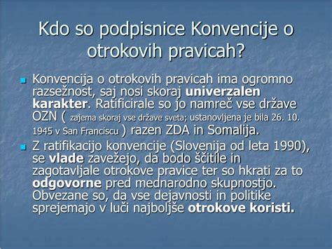 mednarodne konvencije o otrokovih pravicah