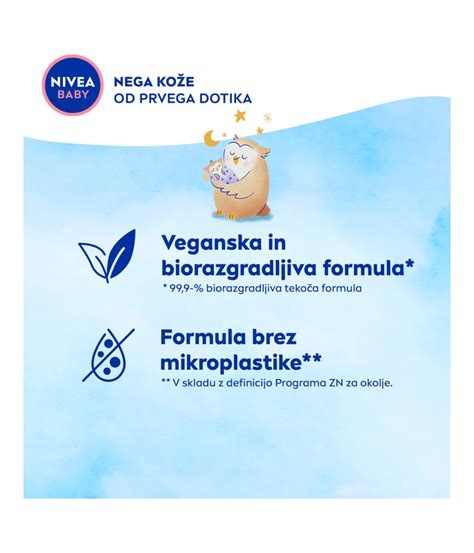 Infografika o sestavinah spreja za čiščenje noska NIVEA Baby