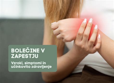 Infografika o pogostih vzrokih bolečin v zapestju