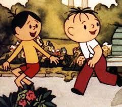 otroci gledajo risanke