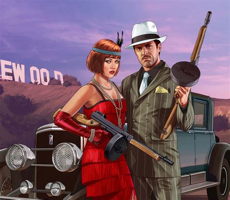 par v kostumih Bonnie in Clyde