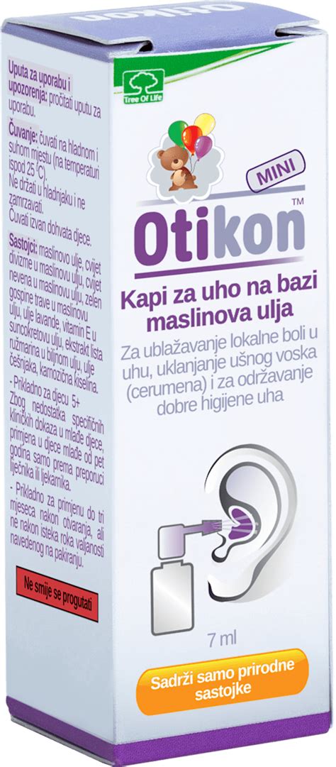 Ilustracija otroka, ki se drži za uho, z izrazom nelagodja.