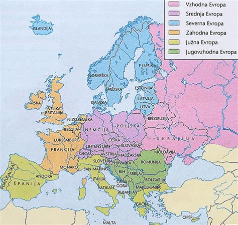 Zemljevid Evrope z označenimi mesti, kjer potekajo podjetniški programi