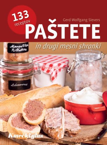 Ilustracija različnih vrst paštet na krožniku
