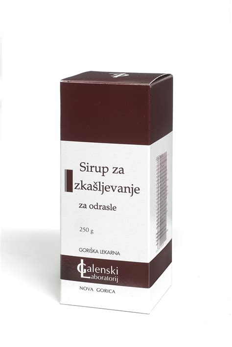 Steklenička sirupa za izkašljevanje z merilno žličko