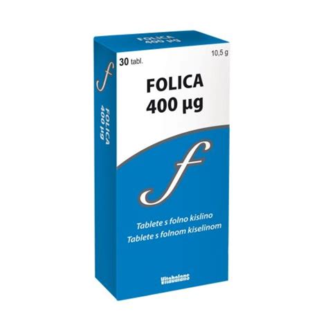 Škatlica tablet s folno kislino